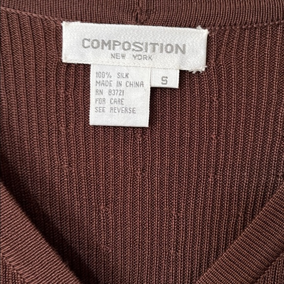 Cosmopolitan New York 2 Piece Twin Cardigan Sweater Set Size S Brown - Picture 2 of 10